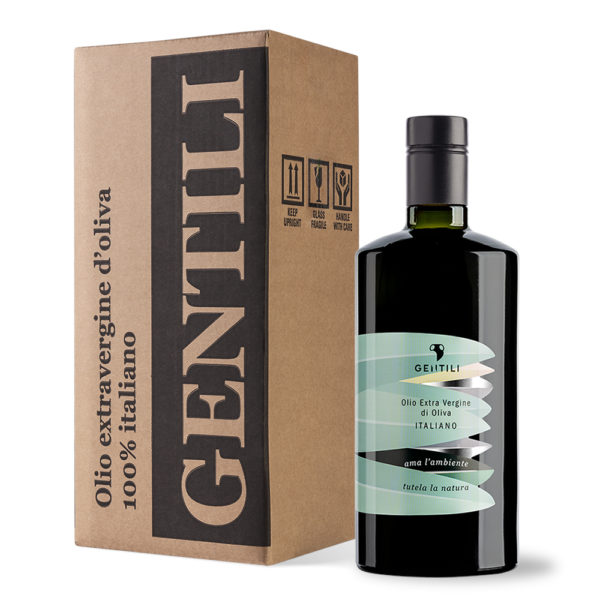 bottiglia e scatola italiano