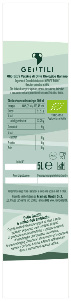 Olio Biologico 5 Lt.